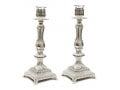 Silver Plated Candlesticks - Decorative Filigree Floral Design