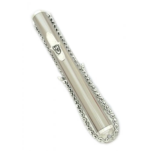 Silver Plated Hamsa Mezuzah