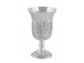 Silver Plated Kiddush Fountain with 8 Small Cups - Citadel of David Design