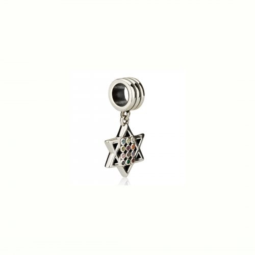 Silver Star of David Hoshen Bracelet Charm