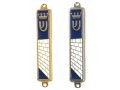 Small Mezuzah Case, Crown and Kotel Western Wall Design - Gold or Silver Frame