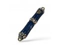 Small Pewter and Metal Mezuzah Case with Gleaming Stones, Enamel - Choice of Colors