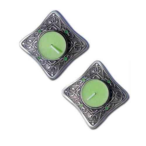 Small Square Art Nouveau Travelling Candlesticks