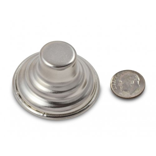 Smooth Silver Nickel Plated Insert for Candles or Tea Lights - Comes as a pair