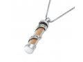 Spiral Sterling Silver Mezuzah Necklace with Shema Yisrael and Holy Land Sand