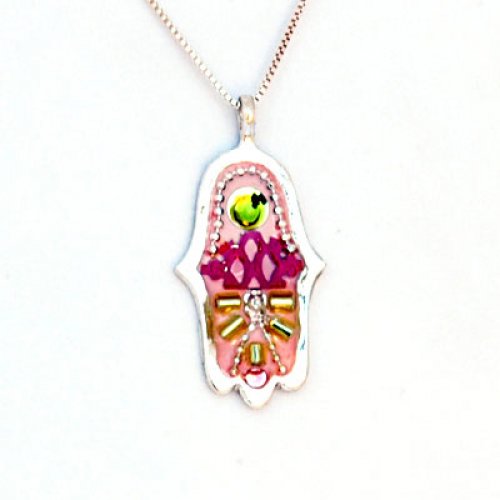 Spring Design Hamsa Necklace by Ester Shahaf