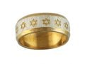 Stainless Steel Ring Gold with Star of David