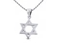 Star of David Necklace Pendant for Women or Men in 925 Sterling Silver with Chain