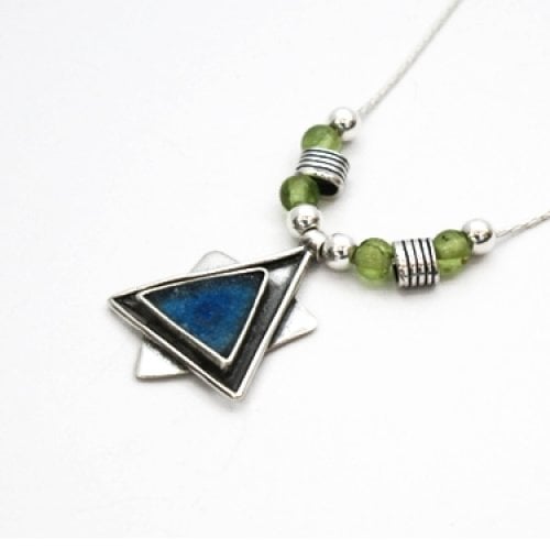 Star of David Roman Glass Necklace