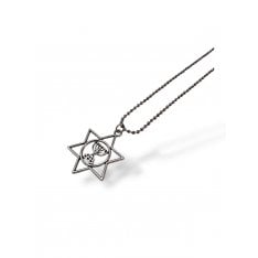 Star of David and Menorah Necklace  Stainless Steel