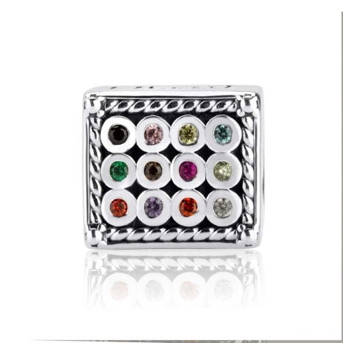 Sterling Silver Colorful Choshen Charm