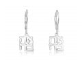 Sterling Silver Leverback Earrings - Ahava Love