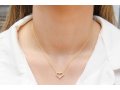 Sterling Silver Necklace with Zircon Heart Pendant - Choose Gold or Silver