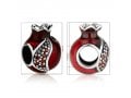 Sterling Silver Red Enamel Pomegranate Charm