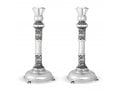 Sterling Silver Shabbat Candlesticks - Filigree Decorated