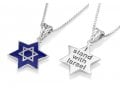 Sterling Silver Star Pendant Necklace  Star of David and 