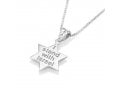 Sterling Silver Star Pendant Necklace  Star of David and 