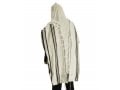 Talitnia Acrylic Tallit Imitation Wool Prayer Shawl - Black & Silver Stripes