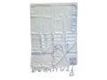 Talitnia Barak, Non-slip Lightweight Wool Tallit Prayer Shawl - Silver Stripes