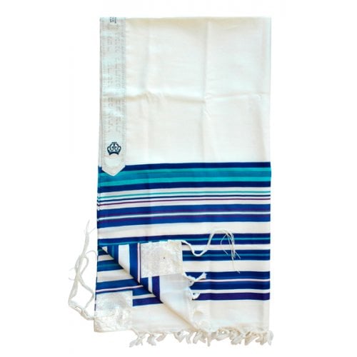 Talitnia Beney Or Tallit - Sons of Light Modern Wool Prayer Shawl - Blue