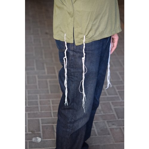 Talitnia Dry-Fit Tzitzit T-shirt With Kosher Tzitzis - Olive Green