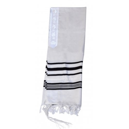 Talitnia Gilboa Light Weight Non Slip Tallit Wool Prayer Shawl - Black Stripes