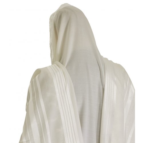 Talitnia Prima A.A Tallit Premium Pure Wool Prayer Shawl - White Stripes