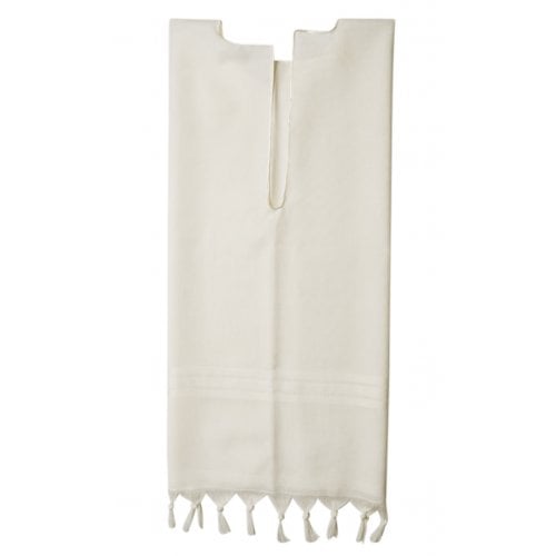 Talitnia Wool Tallit Katan - White Stripes