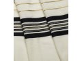 Talitnia Wool Tallit Traditional Kosher Prayer Shawl - Black & Gold Stripes