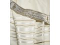 Talitnia Wool Tallit Traditional Kosher Prayer Shawl - White & Gold Stripes