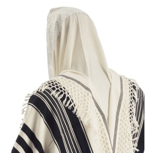 Talitnia Yemenite Tallit Temani Prayer Shawl - Net Fringes - Six Rows Knotting