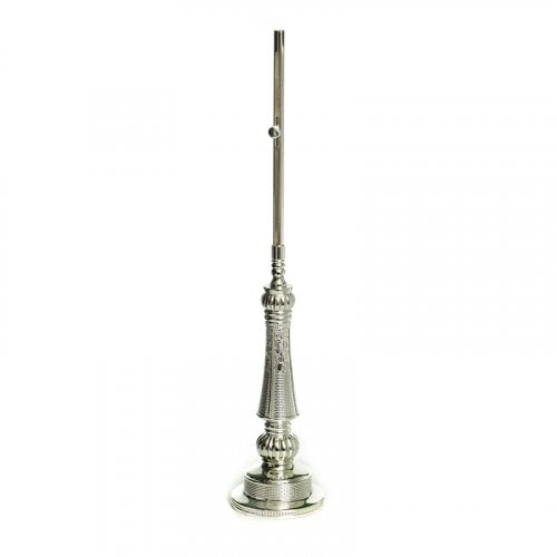 Tall Silver Plated Majestic Wand Shabbat Candle Lighter - Jerusalem Design