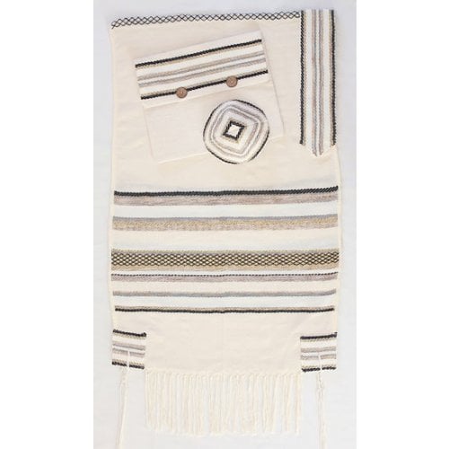 Weaving Creation Hand Woven Tallit Malchut - Royalty