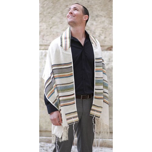 Weaving Creation Hand Woven Tallit Yesod - Foundation