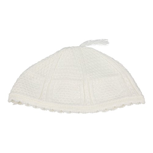 White Frik Kippah with Tassel