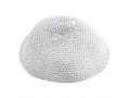 White Star of David knitted kippah