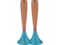 Yair Emanuel Anodized Aluminum Slender Candlesticks - Two-Tone