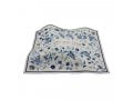 Yair Emanuel Challah Cover, Embroidered Grapevine and Flower Design - Blue