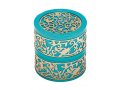 Yair Emanuel Compact Travelling Candlesticks, Cutout Pomegranates - Turquoise