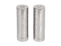 Yair Emanuel Hammered Nickel Salt and Pepper Shakers - Decorative Bands