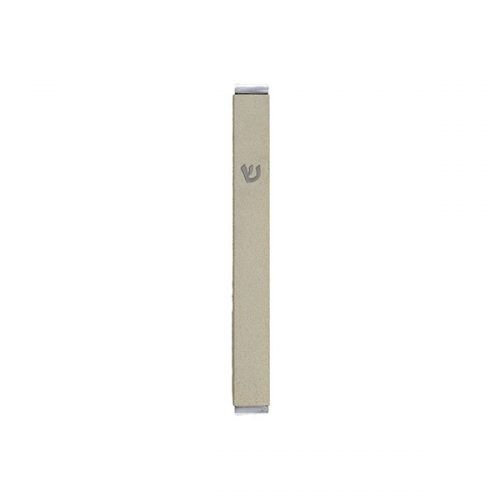 Yair Emanuel Matte Metal Mezuzah Case with Shin Letter - Pearl