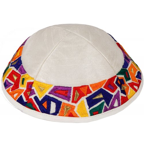 Yair Emanuel Mosaic Star of David Prayer Shawl Tallit Set - Multicolored