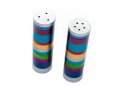 Yair Emanuel Salt and Pepper Shakers, Anodized Aluminum - Colorful Rings