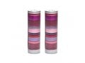 Yair Emanuel Salt and Pepper Shakers, Anodized Aluminum  Maroon Rings