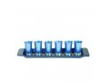 Yair Emanuel Six Anodized Aluminum Kiddush Cups and Tray  Metallic Colors