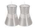 Yair Emanuel Small Anodized Aluminum Candlesticks, Silver Band - Choice of Colors