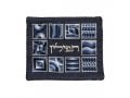 Yair Emanuel Tallit and Tefillin Bag Set, Embroidered Squares and Shapes - Blue