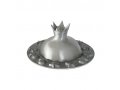 Yair Emanuel nodized Aluminum Honey Dish with Pomegranate Cover - Silver Gray