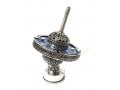 Yoels Jewelry, Sterling Silver and Roman Glass Hand Made Hanukkah Dreidel